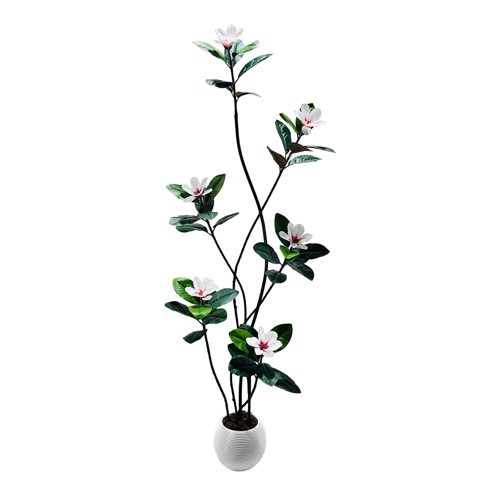Arbre Magnolia Artificiel, Faux Arbre résistant UV en Pot - 7FT
