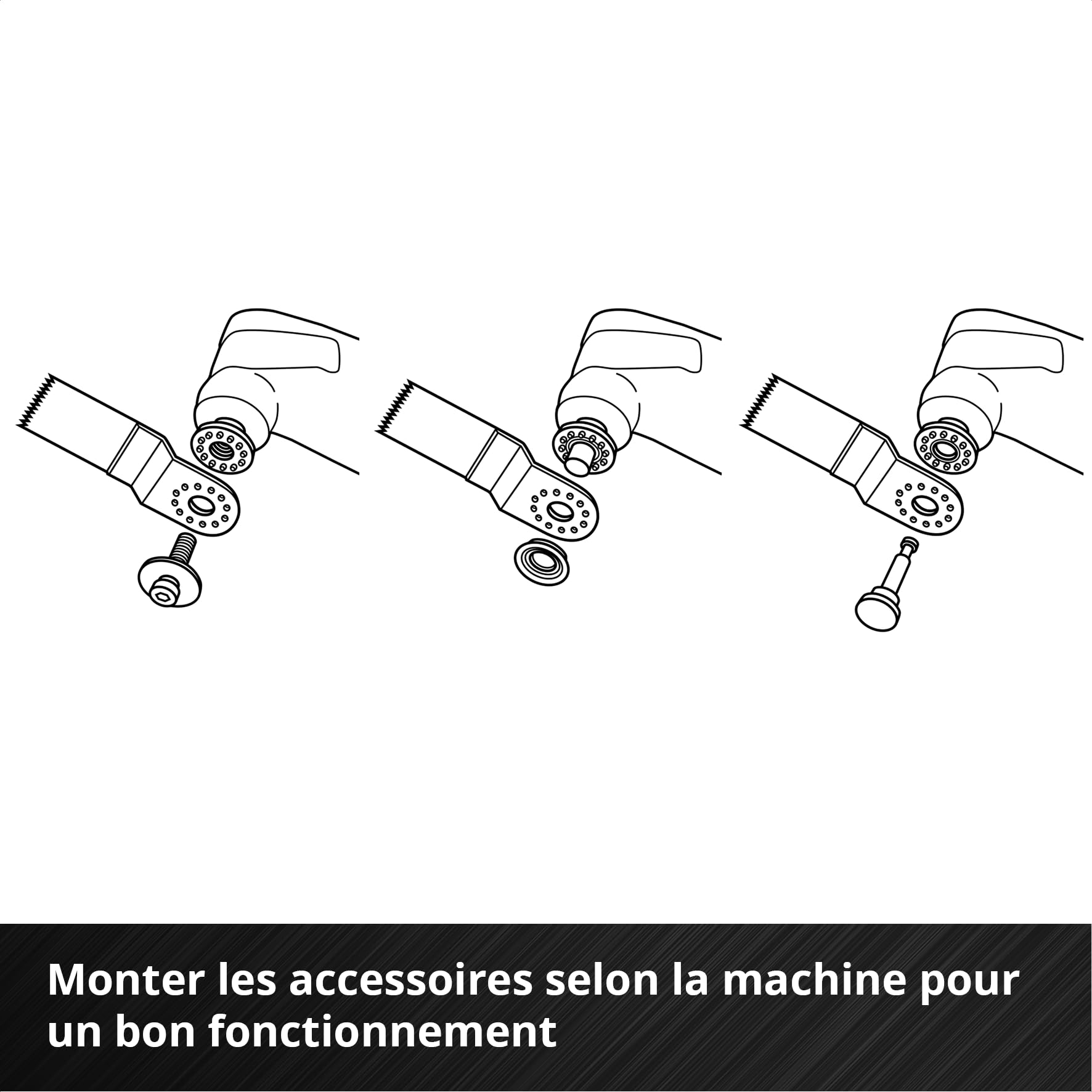 Original Einhell Kit d’outils multifonctions 6 pièces (lame de scie plongeante BIM, demi-circulaire HCS, plongeante CrV, demi-circulaire HM, râpe delta, grattoir flexible) | Lames de scie BiM / CrV / HCS / carbure | râpe Delta | grattoir flexible | foncti
