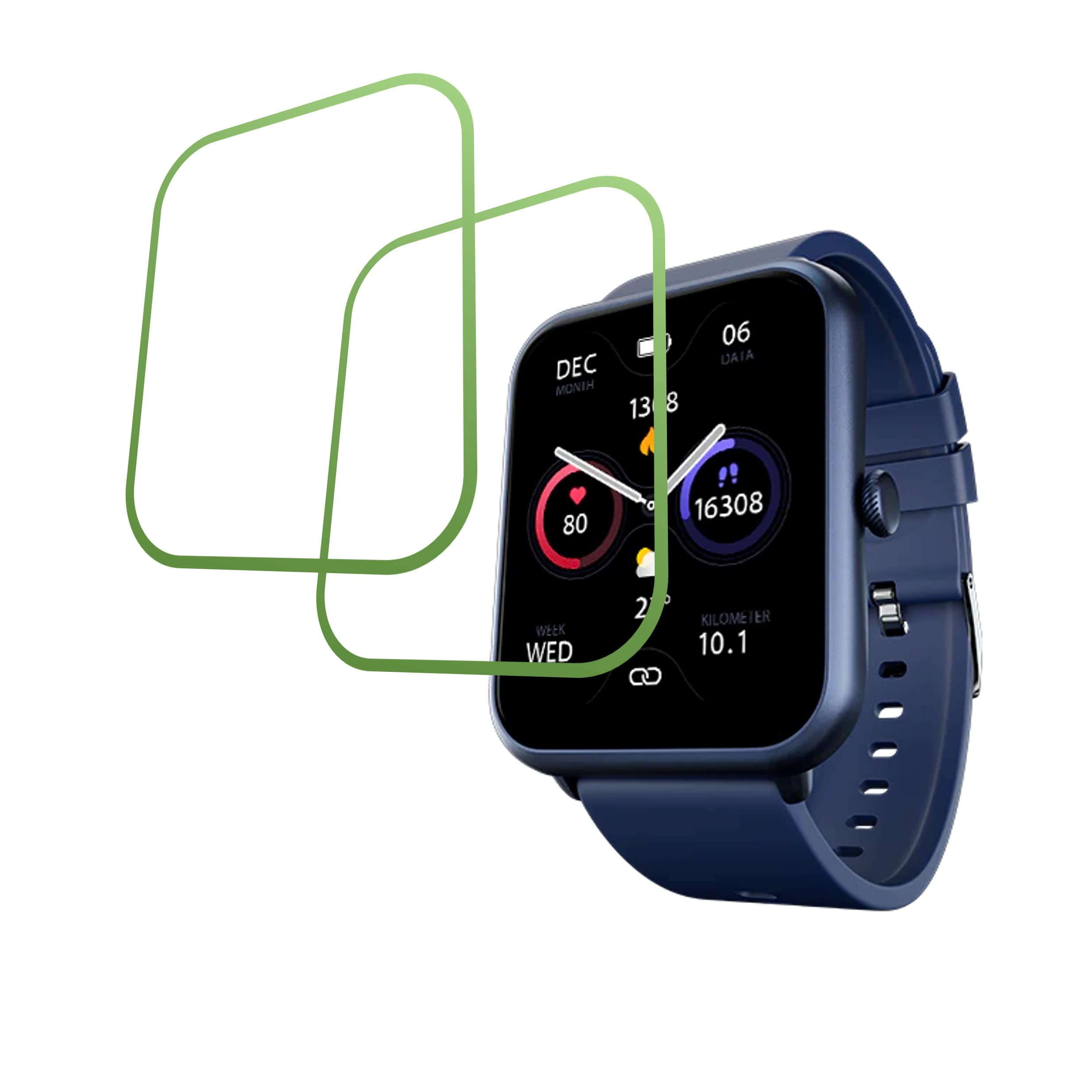 DVTECH® (Pack of 02 Flexible Crystal Clear Smartwatch Screen protector for Ninja Call Pro Plus (Not a Tempered glass)