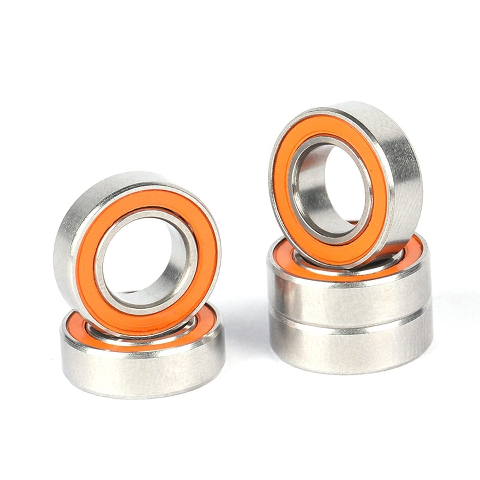 Industrial Bearings 10 pièces roulement à air 7x13x4mm roulement en céramique hybride en acier inoxydable sans graisse à rotation rapide for Ball Bearing Skate Bearings