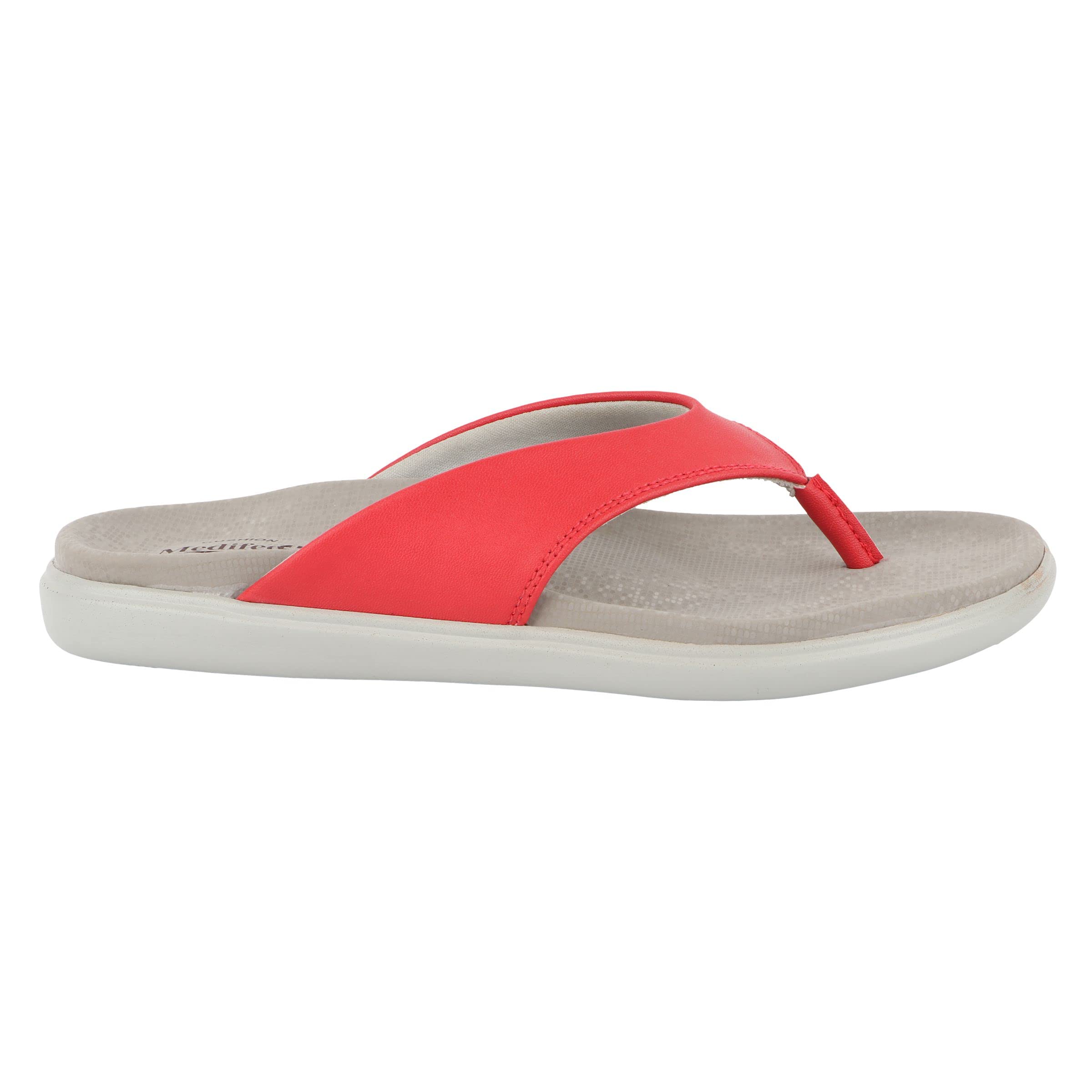 Medifeet Womens Leather Thong Slippers (RED, numeric_7) (B0C5RNZS4P) Amazon Price History, Amazon Price Tracker