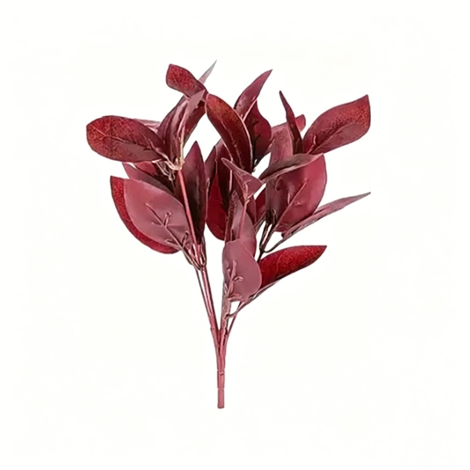 Exmrtvbx Red Apple Leaves, 10Pcs 10Pcs Autumn Artificial Plants Eucalyptus Ferns Fake Flowers Fall Greenery Stems Farmhouse Thanksgiving Vase Table Home Decor