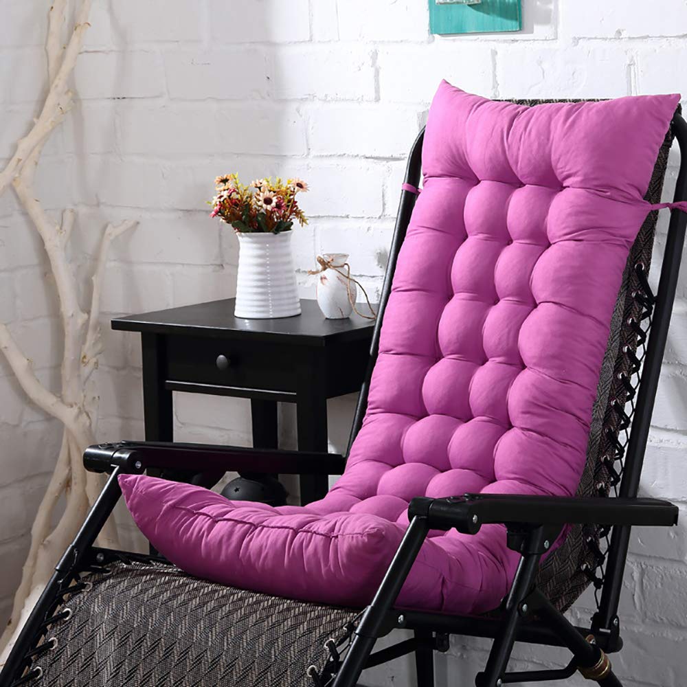 Coussin de chaise longue violet Ruby Lil 155x48cm pour bain de soleil