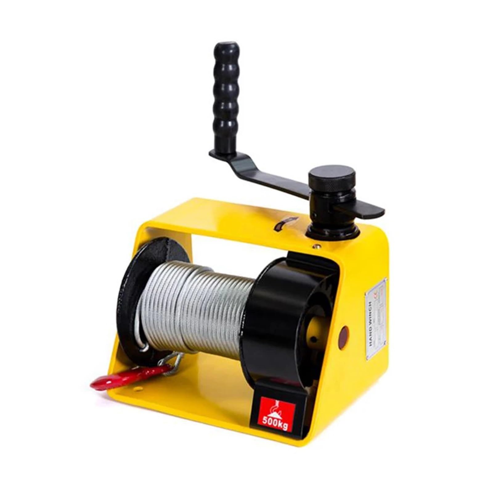 BHFPFZA Heavy-Duty Manual Winch with Self-Locking Worm Gear and Brake for Towing and Lifting Loads