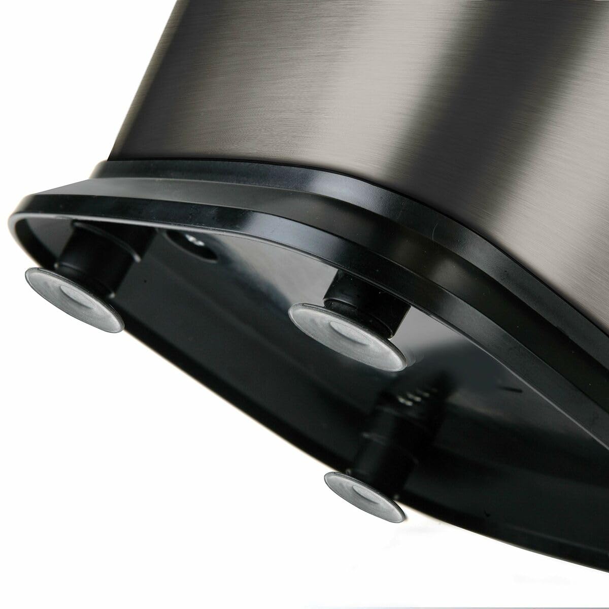 BLACK+DECKER BXCJ100E - Spremiagrumi professionale a leva, leva in alluminio, 100W, 2 coni, corpo in acciaio inossidabile anti-impronta, sistema anti-goccia, piedini antiscivolo