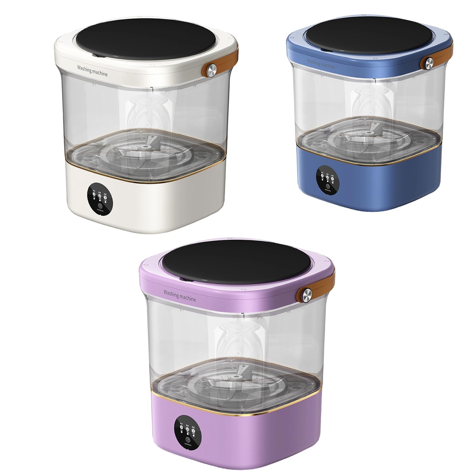 Generico Lavatrice Portatile da 12 Litri con Funzione di Asciugatura, Leggera E Silenziosa, Ideale per Piccoli Spazi in Appartamenti E Dormitori (Purple)