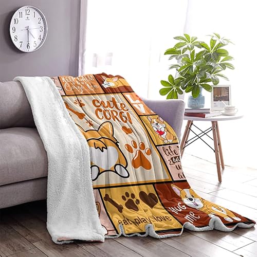 Miniatura 2 de Regalos de Corgi para los amantes de Corgi, manta de dibujos animados de perro Corgi, regalo para niños, niñas, adultos, amantes de Corgi, linda