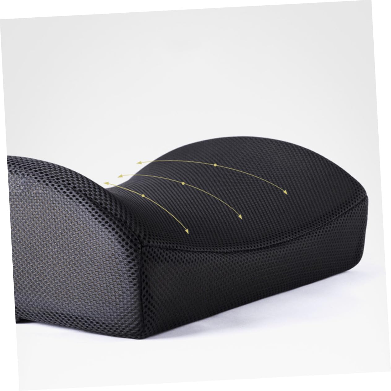 Coussin Lombaire Mémoire Coton Noir pour Voiture et Bureau