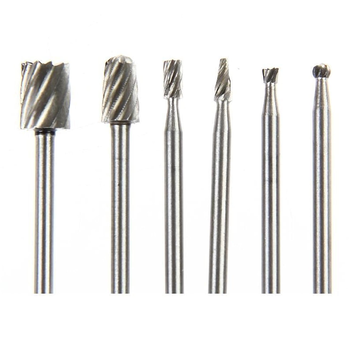 6pcs Rotary Tools HSS Mini Drill Bit Set Cutting Routing Router Grinding Bits Milling Cutters for Wood Carving Cut Tools