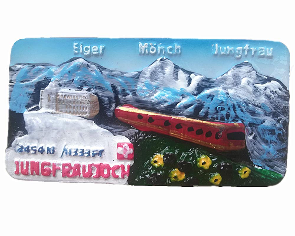 Muyu Magnet Switzerland 3D Eiger Monch Jungfrau Fridge Magnet, Eiger Monch Jungfrau Souvenir Refrigerator Magnet Home & Kitchen Decoration Magnetic Sticker Tourist Souvenir Gift