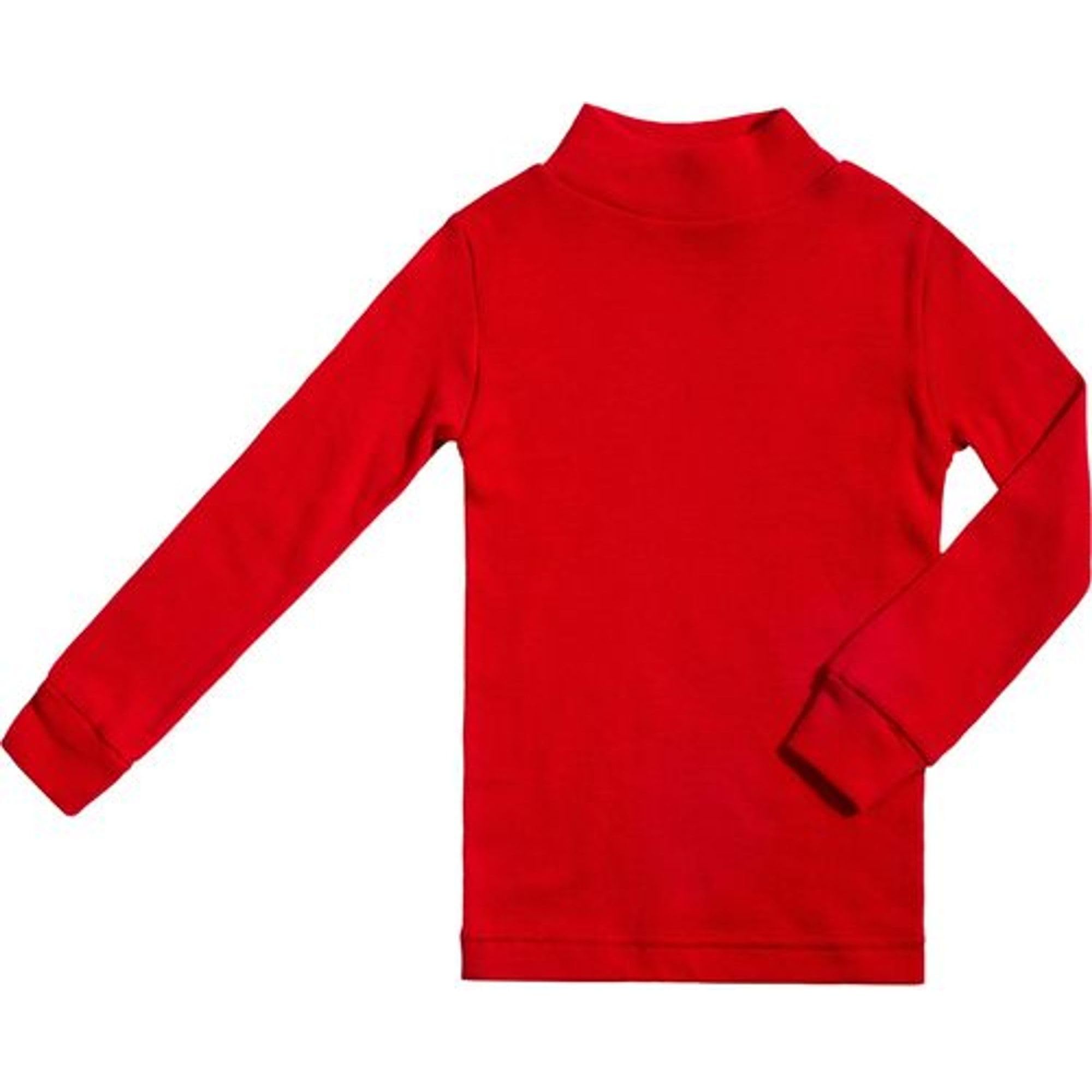 BABIDU Unisex-Kinder-Unterhemd mit halbem Stehkragen, Semi-Musketeer, Punt NOU-Reihe, Unisex-Kleidung für Jungen und Mädchen von 2 bis 16 Jahren, Langarm-Unterhemd aus Baumwolle und Polyester