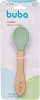 BUBA, Colher Silicone E Bambu - Verde