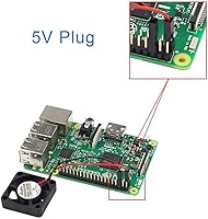 Vista 6 de 2 ventiladores 3007 para Raspberry Pi 5 1.181x1.181x0.276 in Cooler Pi ventilador de caja de enfriamiento sin escobillas 1.181 in 1.18in 3.3V 5V DC