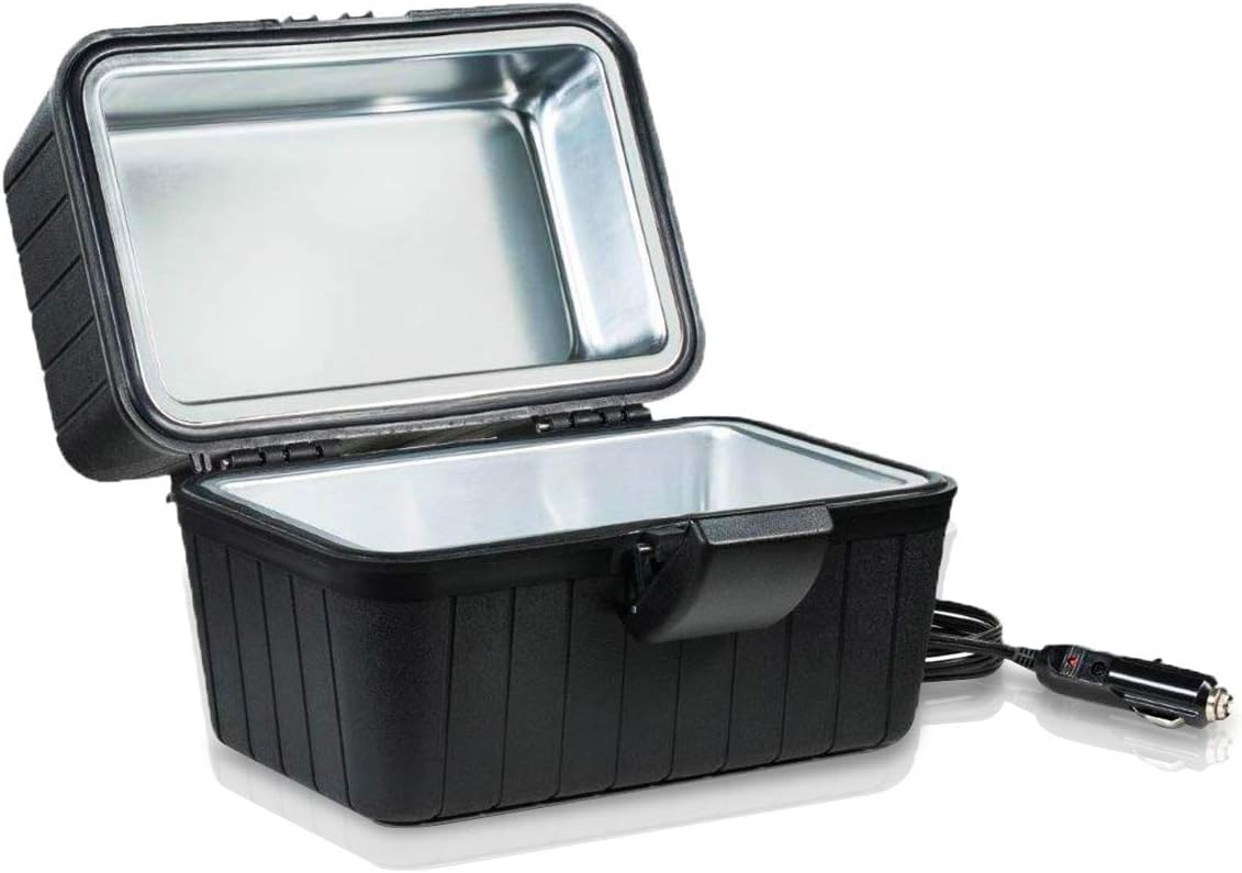 Zento Deals Heating Lunch Box – 12V Portable Mini Electric Warmer for Car Food - Perfect for Outdoors Travelling, Camping - Easy to Clean Insulated Lightweight