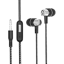 Wired Phone Earphones - Wired In-Ear Headphones, Wired Earphones | Noise Isolating Earphones, Comfortable Wired Earphones Design, Durable Earbuds for Walking, Cycling, Jogging, Airplane, Travel