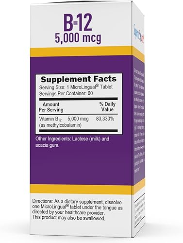 Miniatura 3 de Superior Source Vitamina B12 sin disparos metilcobalamina tabletas sublinguales de disolución rápida forma activa de B12 aumento del metabolismo