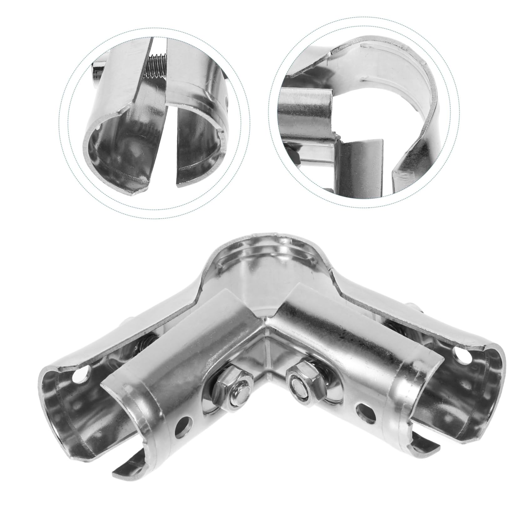 Artibetter 4pezzi Adattatori Per Tubo Inox Collari Per Riparazione e Connessione Di Tubo Per Design Tre Vie Per Versatilità e Resistenza Alla Corrosione