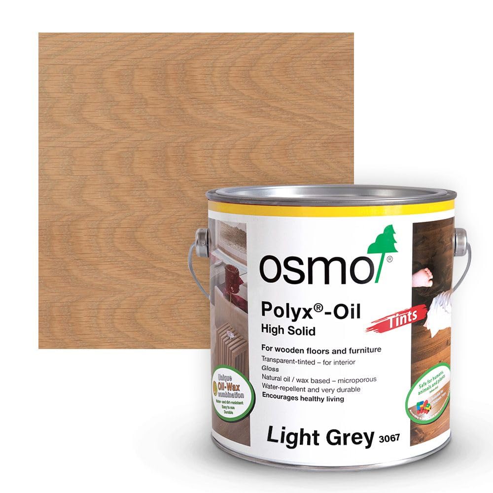 Ambience Hardwood Flooring 3067 Light Grey, Glossy Osmo Glossy Polyx Oil Tints (750Ml, )