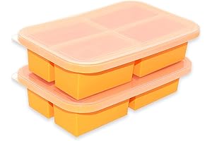 Bangp 1 Cup Portion Silicone Freezer Trays with Lids