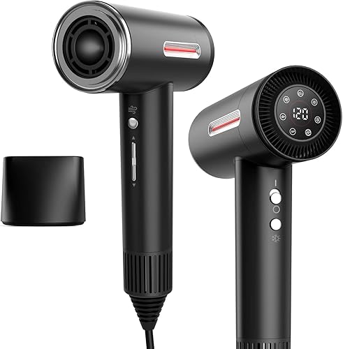 Miniatura 1 de Lescolton Secador de pelo profesional, secador de pelo iónico para mujeres, secador de pelo de alta velocidad con difusor para uso en salón