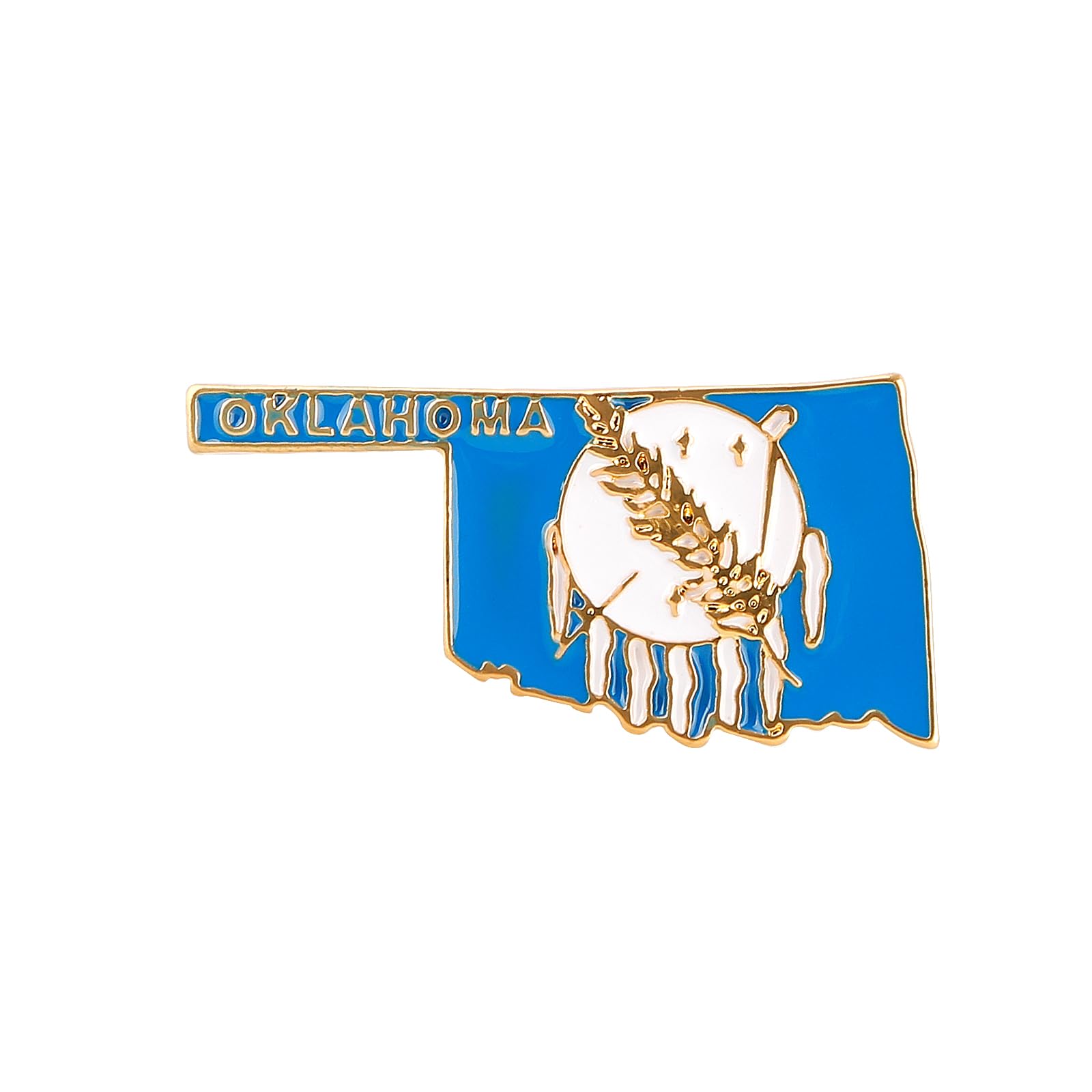 State Shaped Map Lapel Metal Pin Enamel Brooch Keepsake Beautifully Designed for Backpack Hat