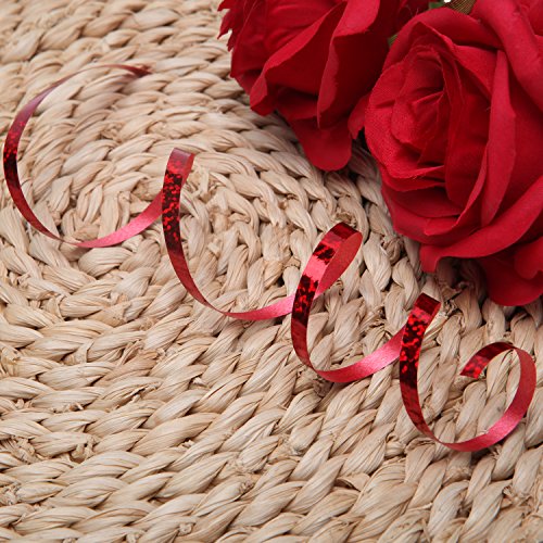 Senkary Curling Ribbon Balloon String Ribbon Metallic Crimped Ribbon, 5Mm Width, 100 Yards (Red) #TOP5