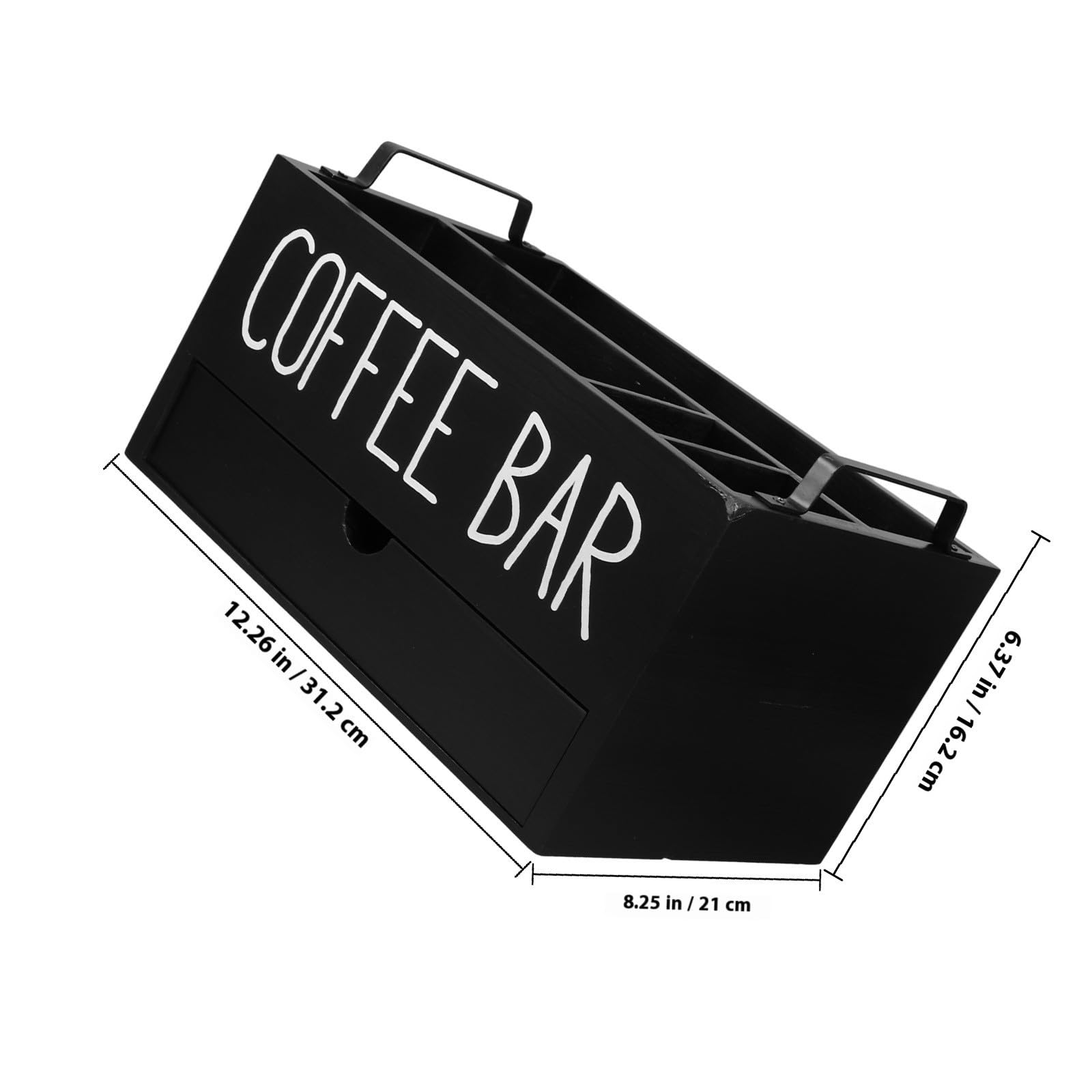Organisateur en Tiroir Rangement Bois à Café Foncé