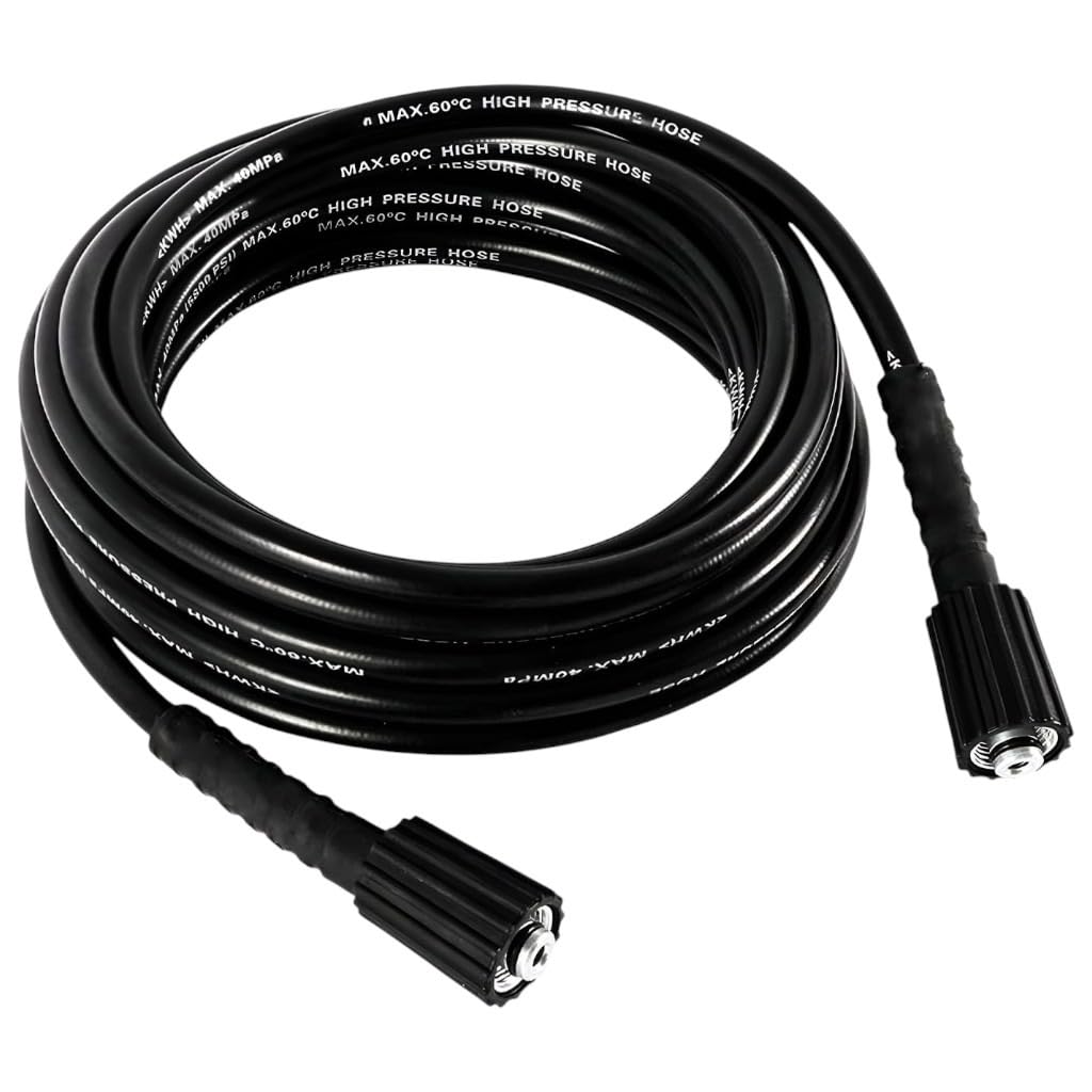 Fieldstar 8 Meter High-Pressure Washer Hose Pipe for Car Washer – Upto 5800 PS | Compatible with STARQ, VANTRO, AIMEX, SHAKTI, GAOCHENG | Heavy Duty – Black