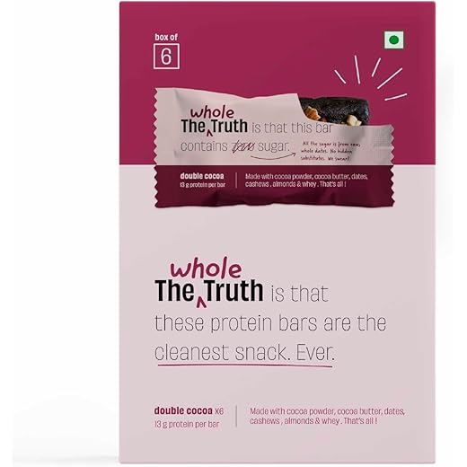 The Whole Truth Protein Bars Double Cocoa 52g