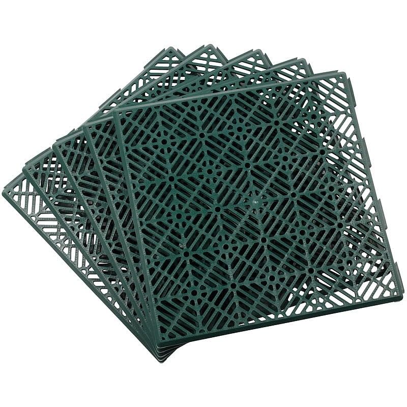 Coopers of Stortford - Pack of 20 Green Garden Tiles, Non-Slip Weatherproof Pathway System - Heavy-Duty Clip-Together HDPE Tiles for Custom Layout - Each Tile 29.5 x 29.5cm