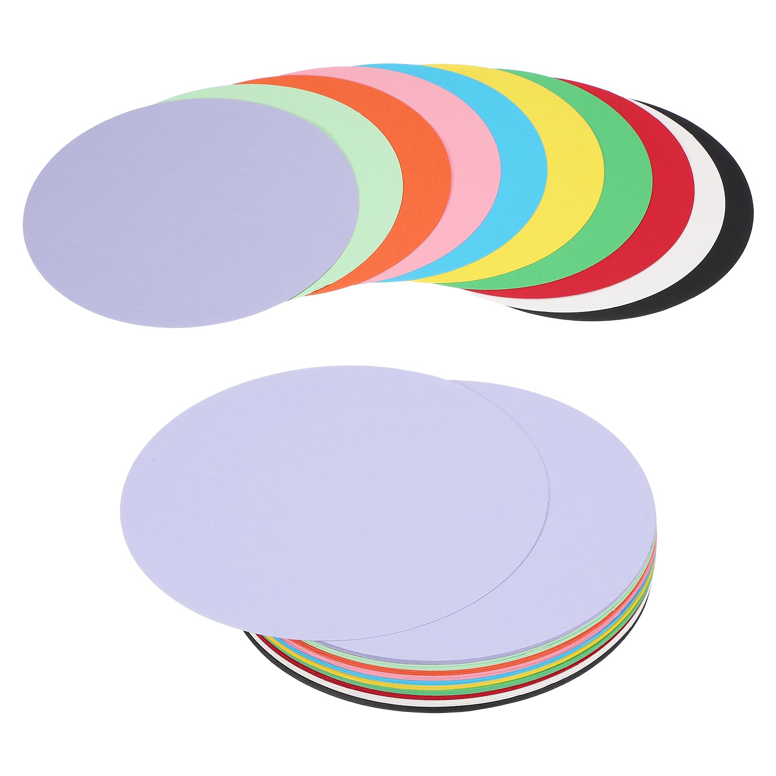 PATIKIL 72 Sheet Circle Card Stock, 6 Inch Round Cutouts Paper Thick Cardstock Coaster for DIY Craft Projects Printing Supplies Bulletin Board Decor, Multicolor