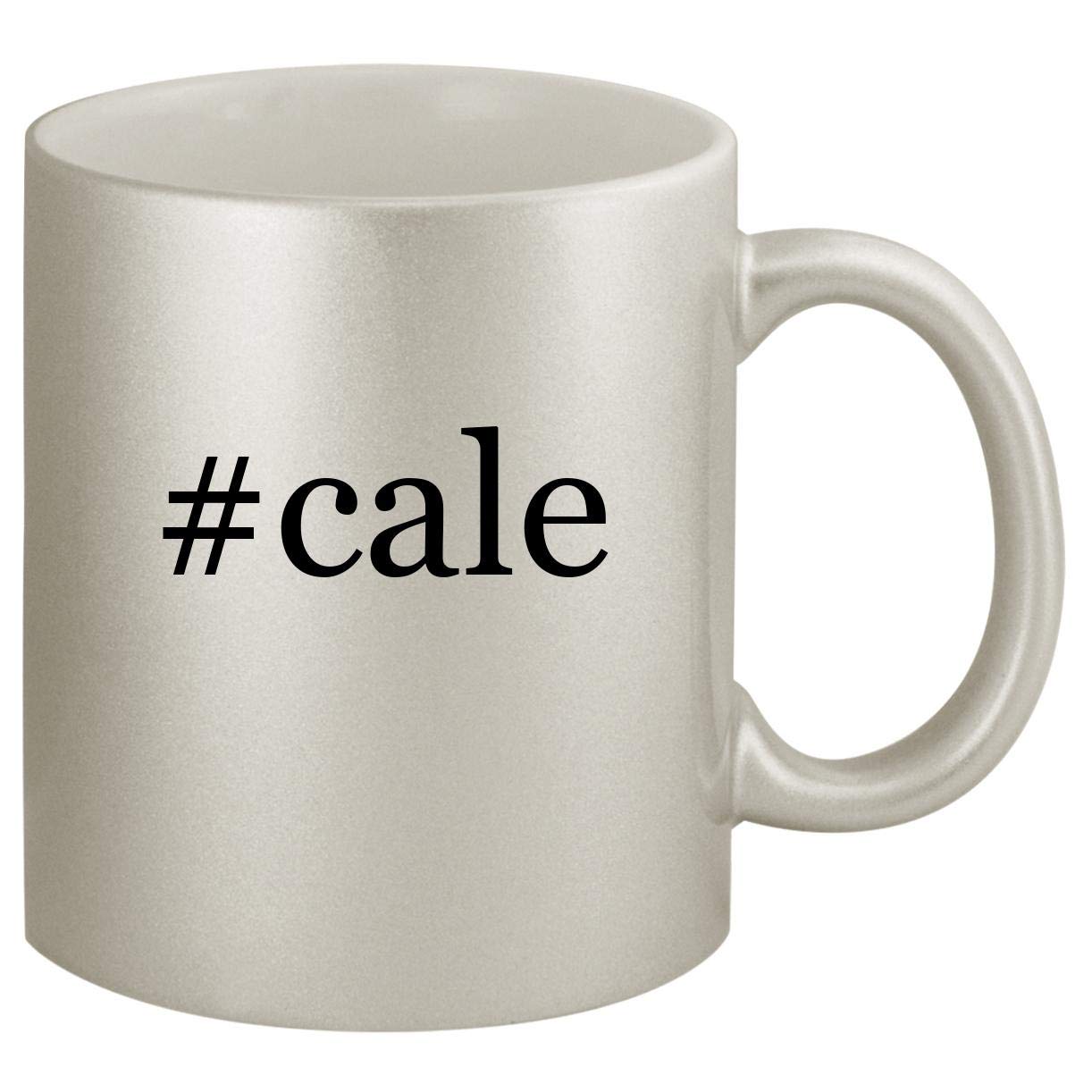 #cale - Ceramic Hashtag 11oz Silver Coffee Mug, Silver