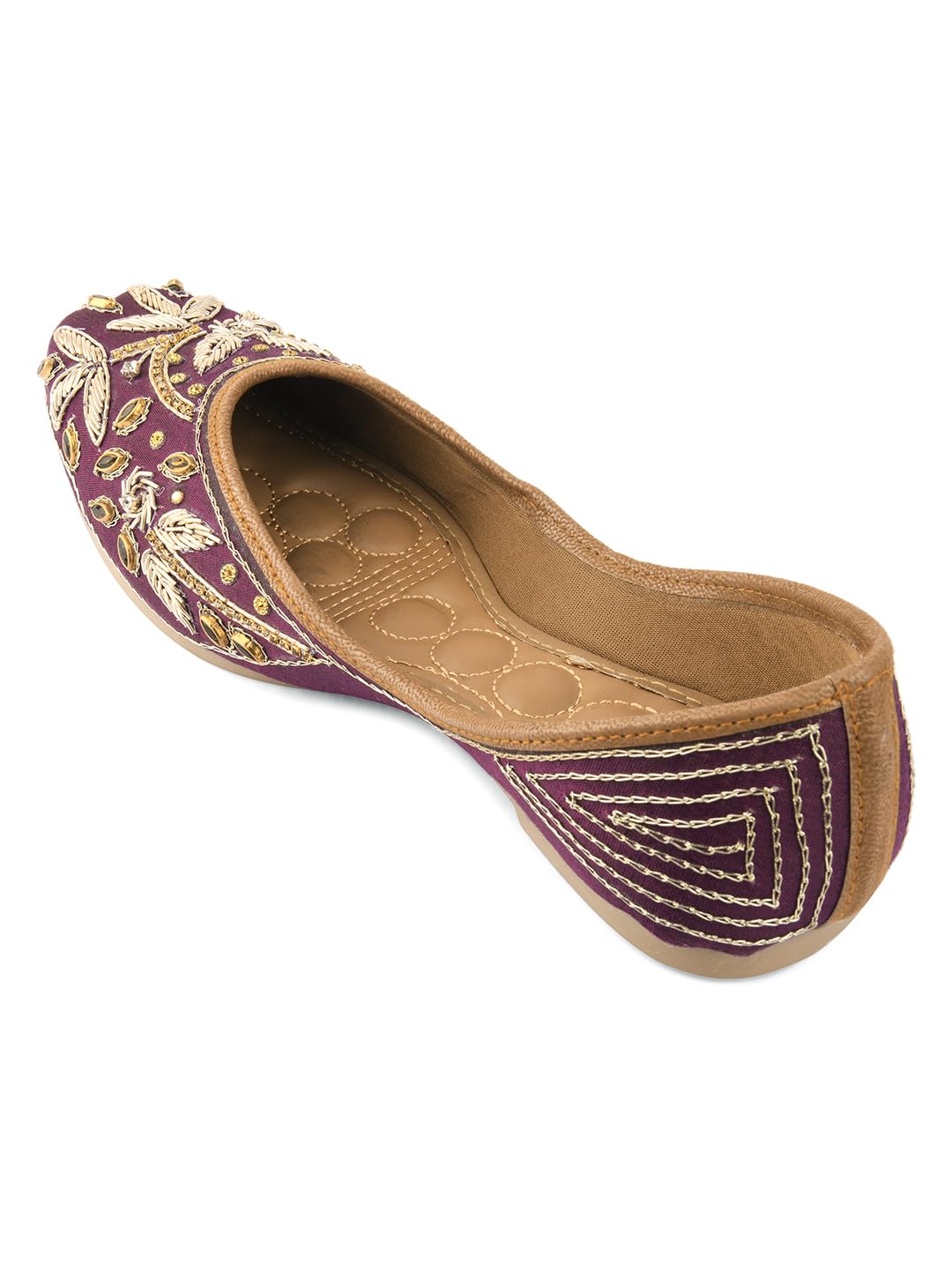 Women Hand Embroidered Traditional Punjai Jutti-image-15