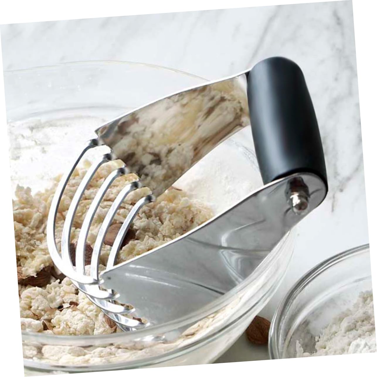 CIYODO Manual Flour Beater Stainless Steel Pastry Blender Dough Blender for Pastry Strong Blades