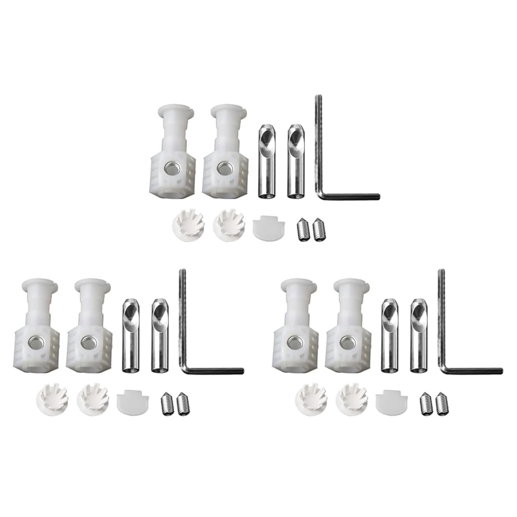 Jnchdghwa As Shown 3X Wall Hung Toilets Fixing Kits Fixing Screws Fixing Bolts Universal Wall Mounting Toilet Seat Fixing Bolts Screws Set