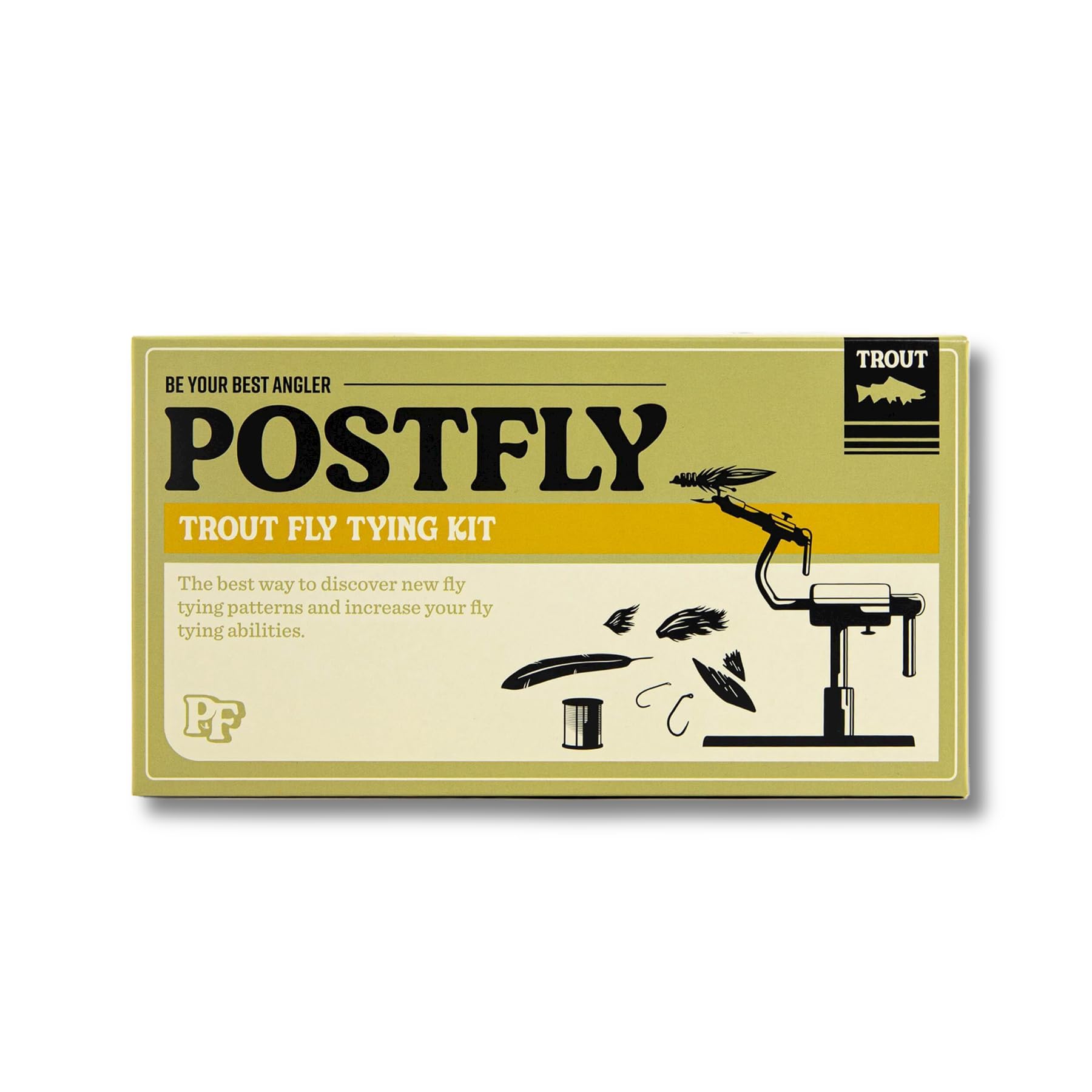 Postfly Trout Fly Tying Kit, Tie Your Own Flies, Fly Fishing Pattern Kits (Trout)