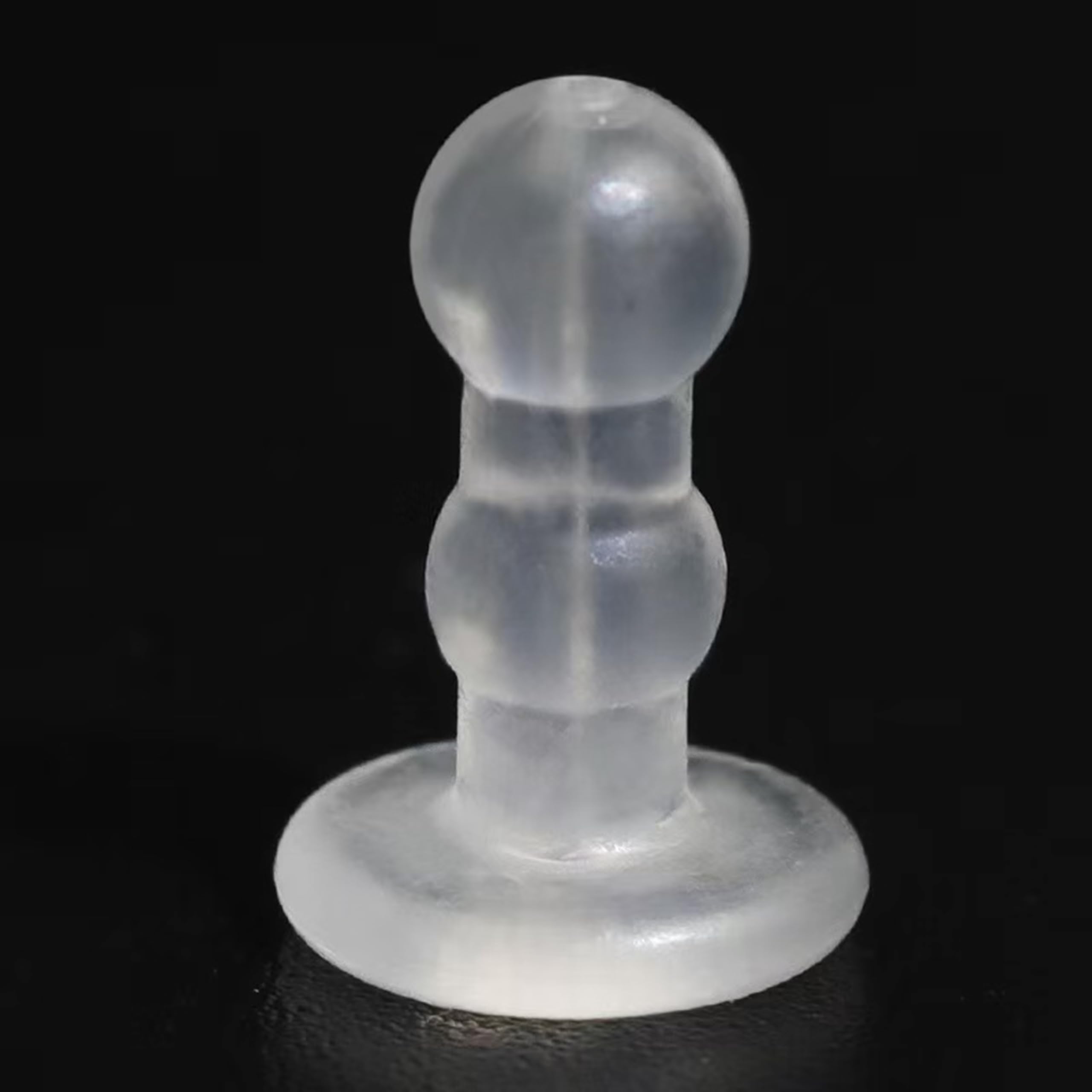 Impenetrable Soft Big-Long Earring Backs for Pierced Ears, 50pcs Comfort Impenetrable Backs TPE Medical Grade Material (Same as Pacifier's) Fit with All Types of Earrings (Double Balled)