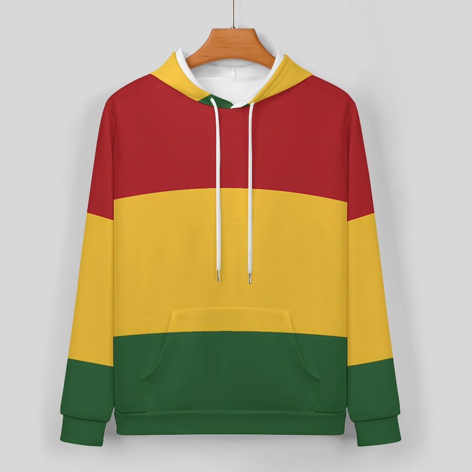 Felpa con cappuccio unisex con bandiera reggae Rasta, 2 pezzi