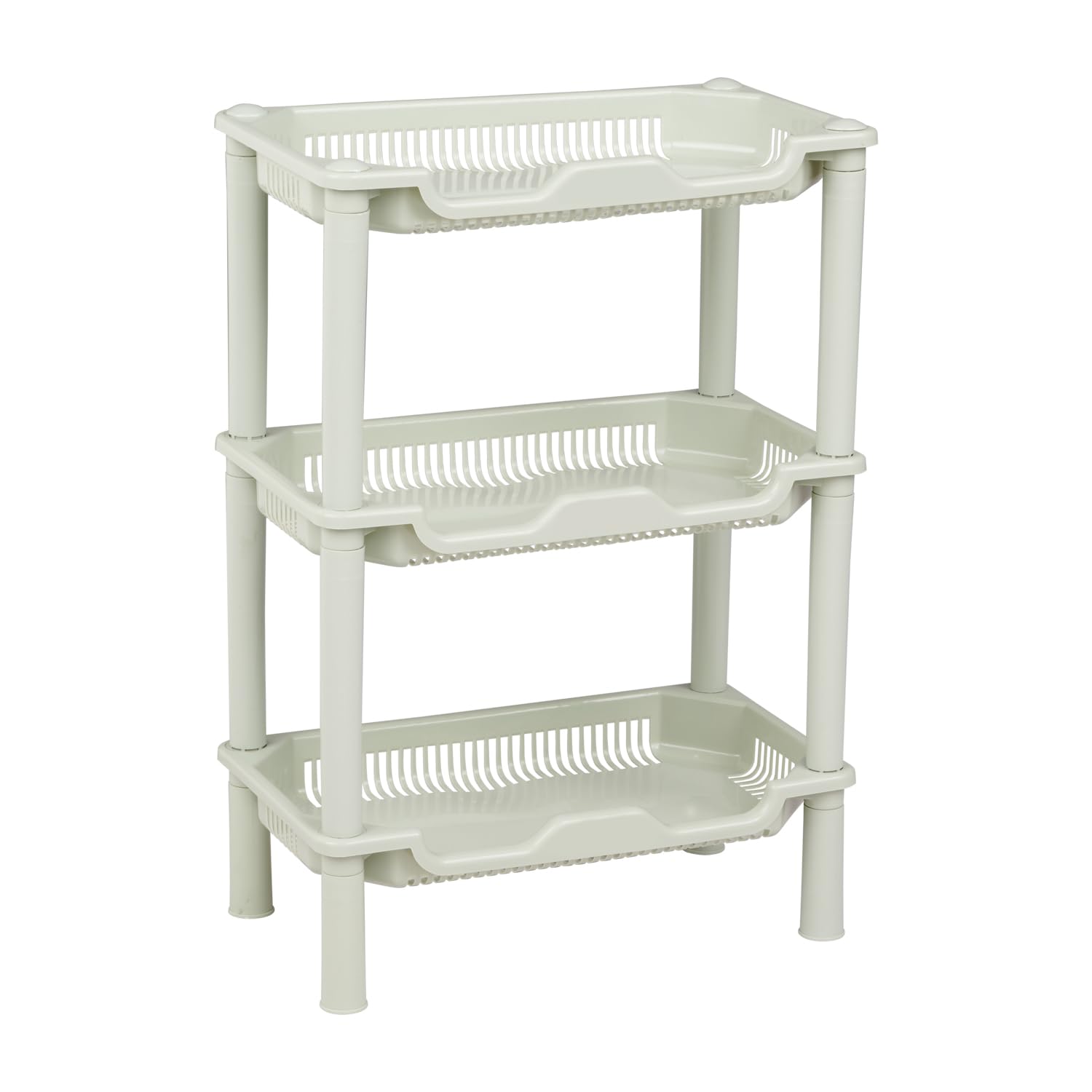 Epicasa® 3-Layer Multipurpose Plastic Kitchen Storage Rack | Durable Space-Saving Shelf Basket for Home, Pantry, Kitchen, Bathroom | Vegetable & Fruit Stand | Green-image-24