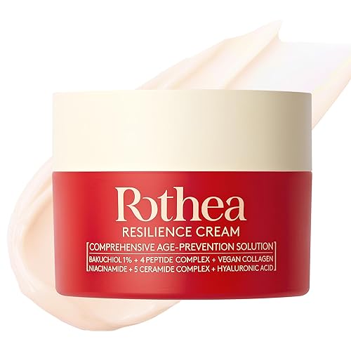 Rothea Crema de resiliencia, antienvejecimiento con Bakuchiol 10,000 ppm (alternativa natural al retinol), hidratante facial, crema para el cuello