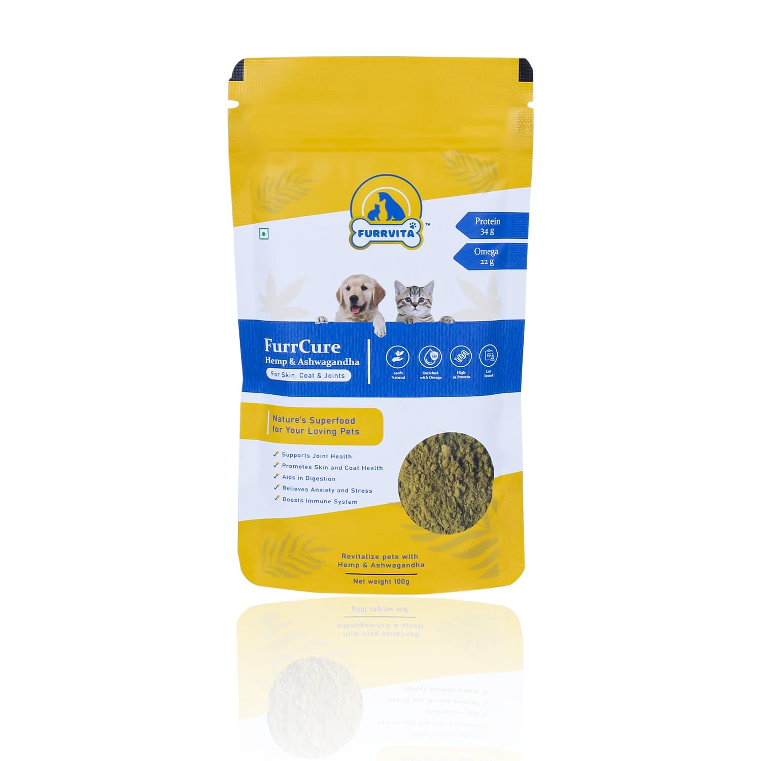 Furrvita | FurrCure Hemp & Ashwagandha for Pets | Improve Joint, Skin, Coat Health | Digestion | Anxiety Relief | Immune Boost (B0D9QYCKPP) Amazon Price History, Amazon Price Tracker
