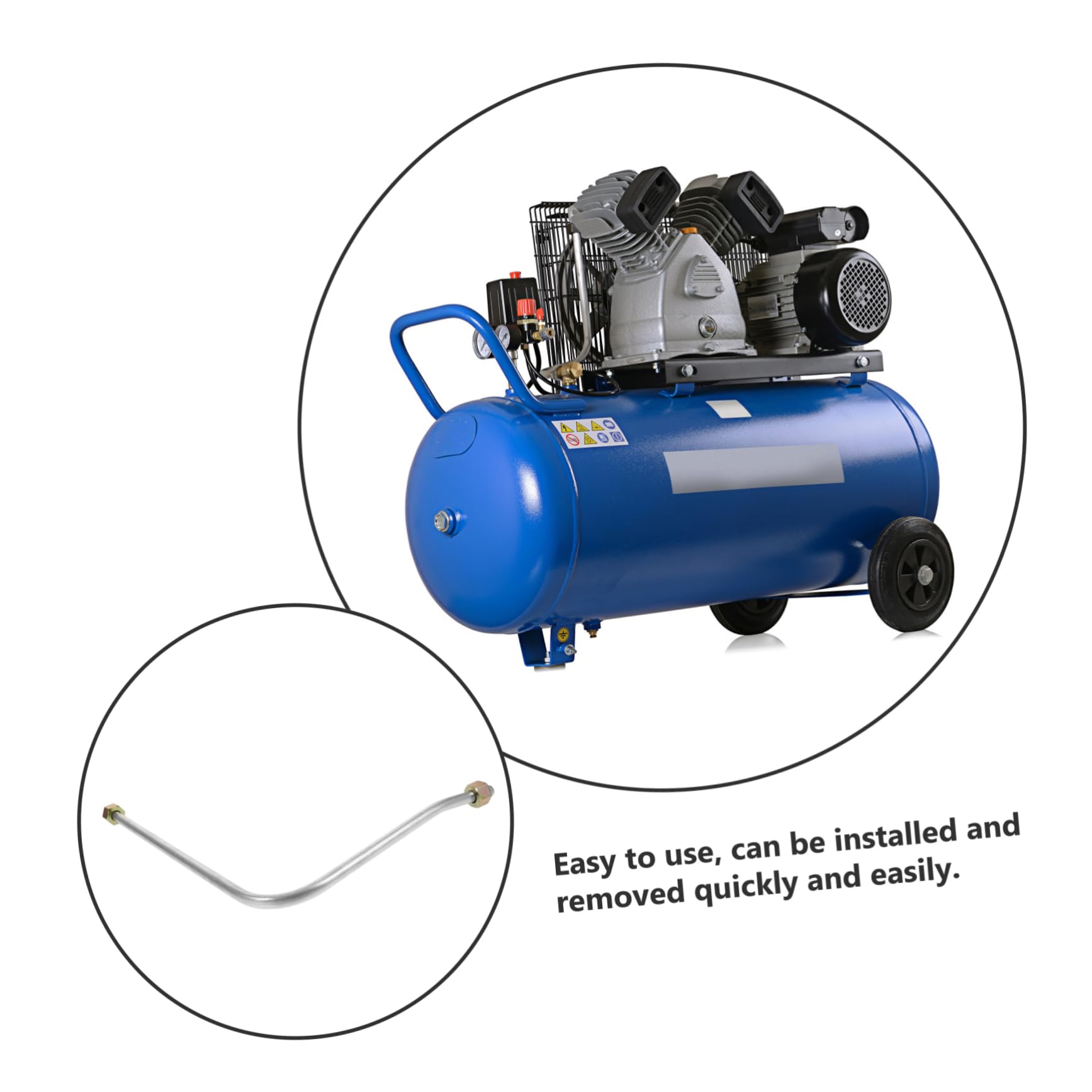 Amosfun Tubo Scarico per Compressore Aria Alluminio Sostituzione Flessibile per Accessori Compressore Alta Efficienza e Design Moderno per Officina e Garage