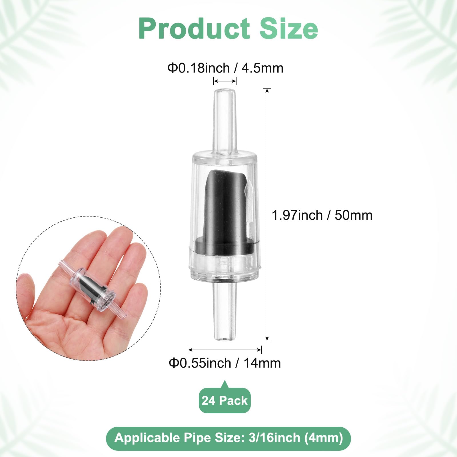M METERXITY 24-Pack Aquarium Air Check Valve - Image 3