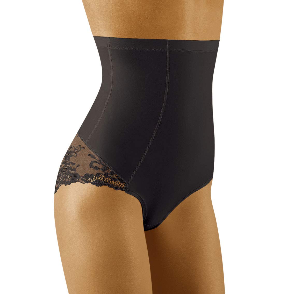 Wolbar Shapewear High Waisted Briefs WB423, Black,M