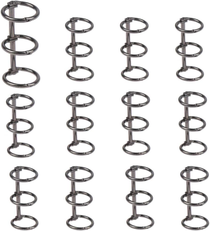 ChrisWang 10Pcs Metal 3Ring Binding Spines Combs, Loose Leaf Binder DIY Photo