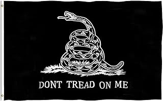 ANLEY Fly Breeze 3x5 Foot Black Don't Tread On Me Gadsden Flag - Vivid Color and UV Fade Resistant - Canvas Header and Double Stitched - Flags Polyester with Brass Grommets 3 X 5 Ft