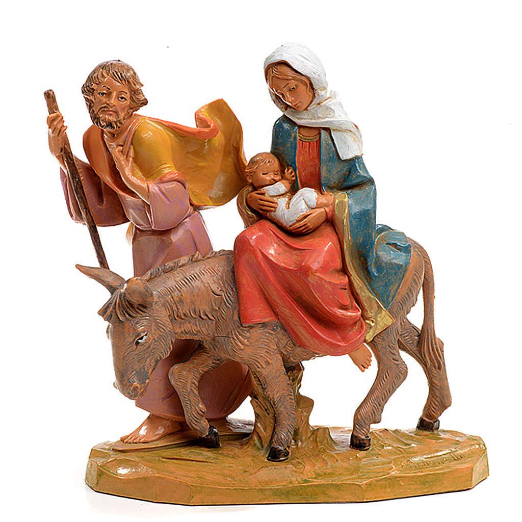 Holyart Krippen von Fontanini: Flucht nach Ägypten 16x16cm, Fontanini