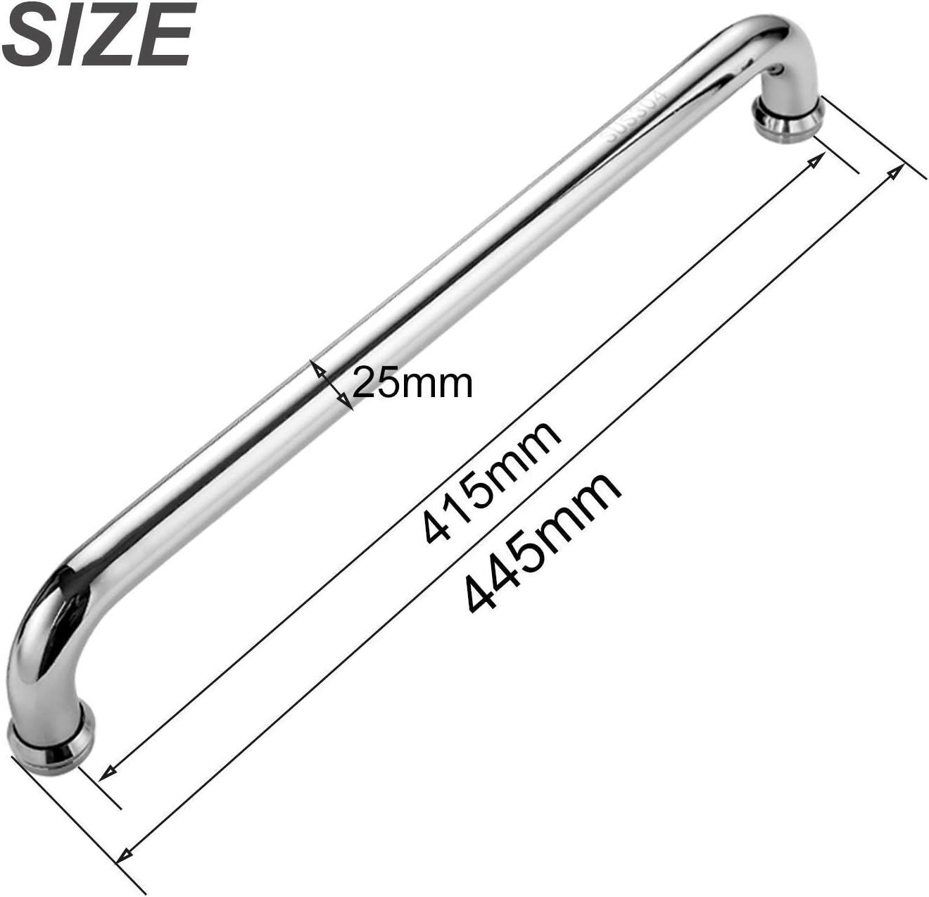 Shower Glass Door Handle Tower Bar SUS 304 Stainless Steel Shower Door Pull Handle Sets for Bathroom Kitchen