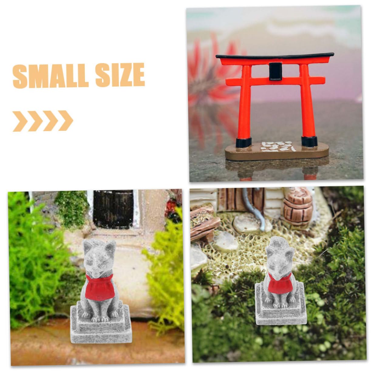 Mikikit 3 Set Di Decorazioni Per Santuari Giapponesi Kit Per Terrari Decorazioni Per Acquari Accessori Per Rettili Portavasi Per Piante Piscina Geco Sfondo Per Acquario