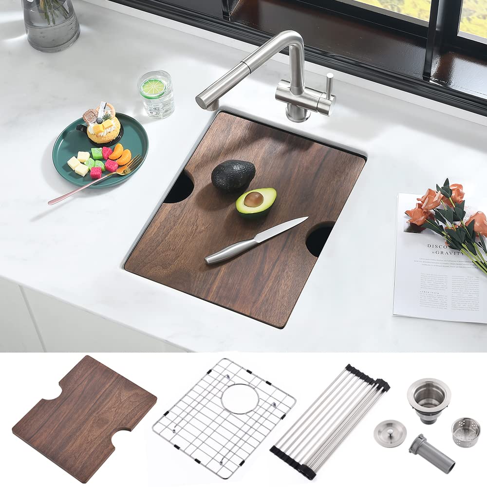 Buy 15 Inch Bar Sink Undermount Workstation SinkiAnomla 15 x 19 Inch